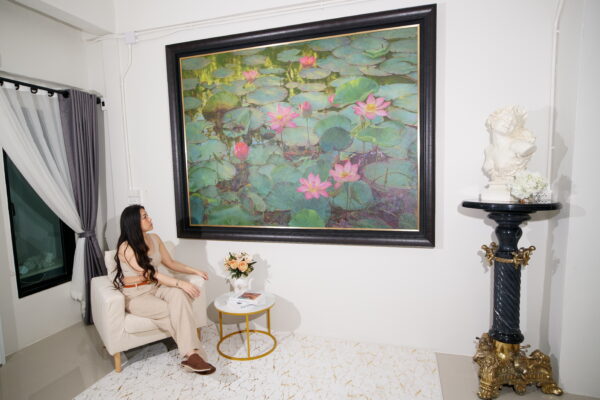 Water Lilies and Lotuses II – 200 x 150 cm – Somchai Sawangsri Art Gallery 4