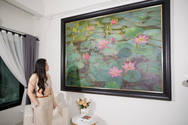 Water Lilies and Lotuses II – 200 x 150 cm – Somchai Sawangsri Art Gallery 5