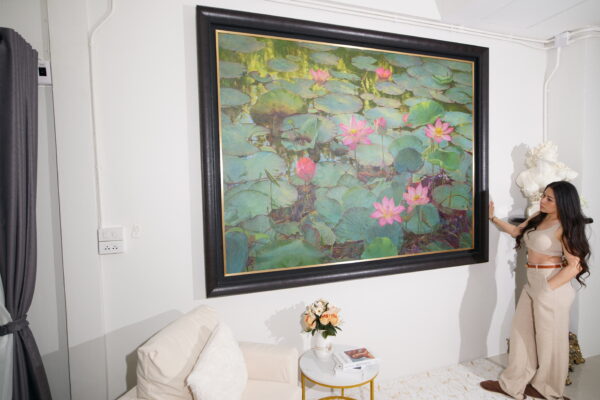 Water Lilies and Lotuses II – 200 x 150 cm – Somchai Sawangsri Art Gallery 6