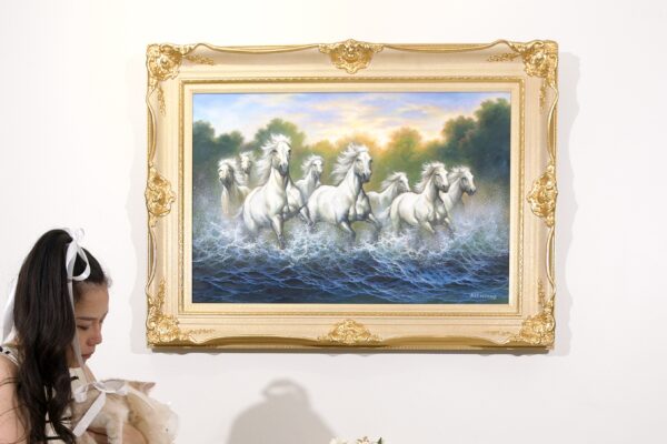 White Horses and Rivers – 90 x 60 cm Art Gallery