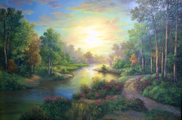 River & Forest – 80 X 60 cm Art Gallery 8